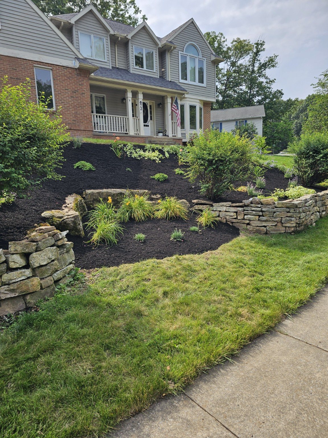 Completed Front Landscape by 814 Landscape LLC