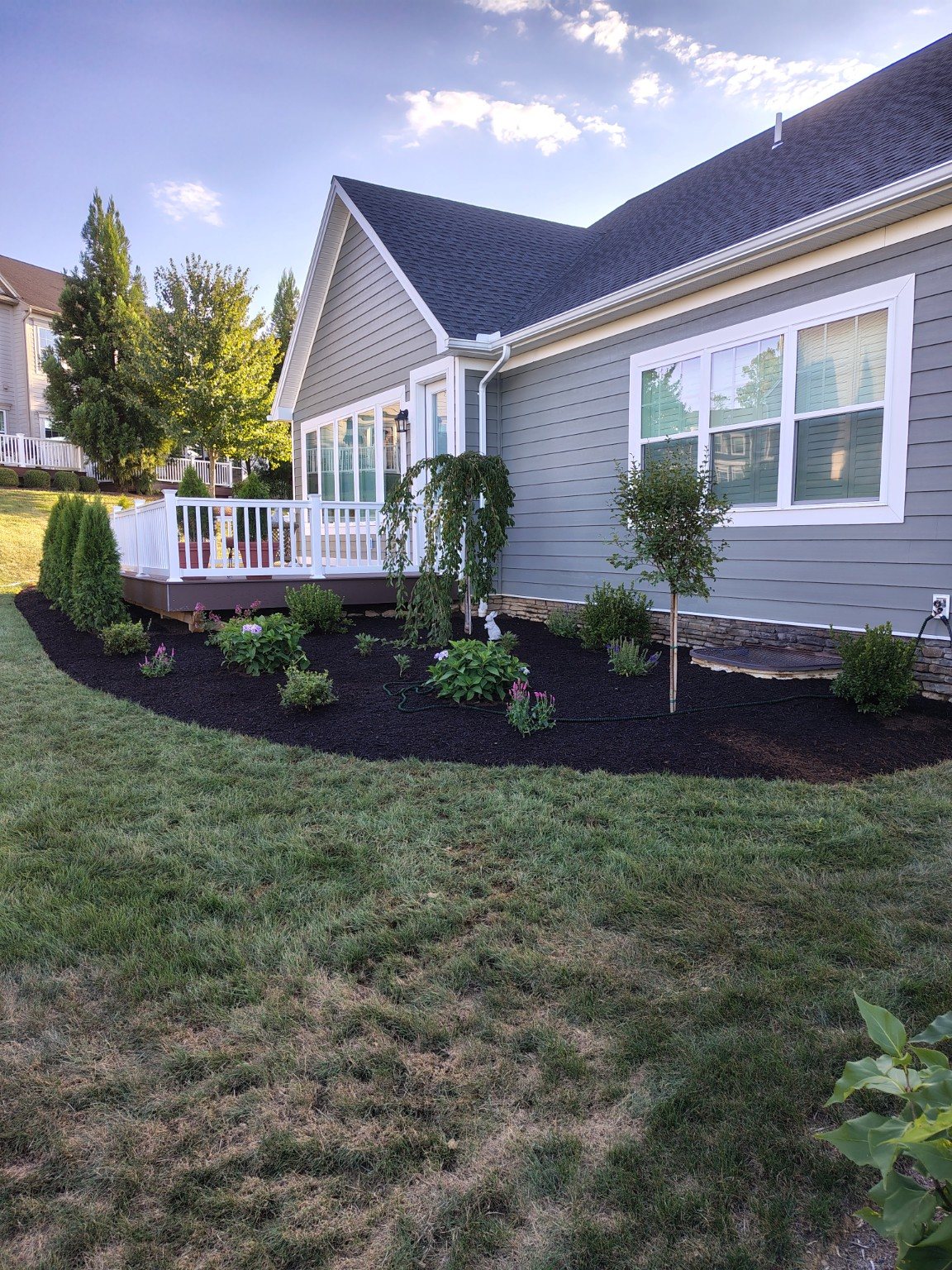 Finished Black Mulch Bed by 814 Landscape LLC